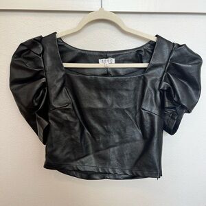 TCEC black leather top size medium